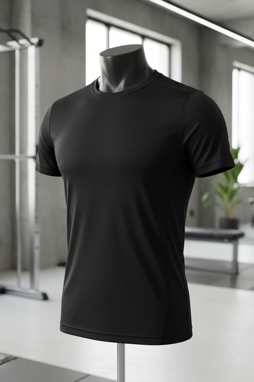 Black Gym T-Shirt - Lifestyle Shot